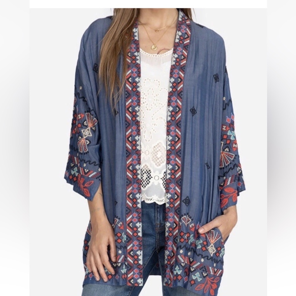 Johnny Was Mareen Chambray Kimono: XL - Picture 5 of 8